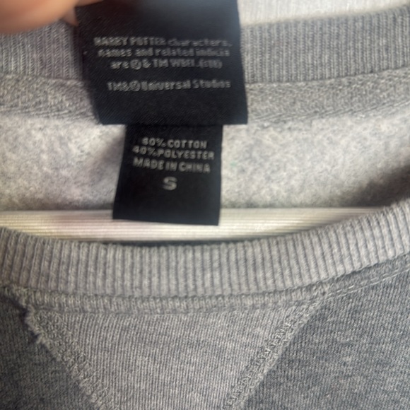 Universal Studios Harry Potter Ravenclaw Gray Appliqué Sweatshirt W1237 Sz S - Picture 7 of 9